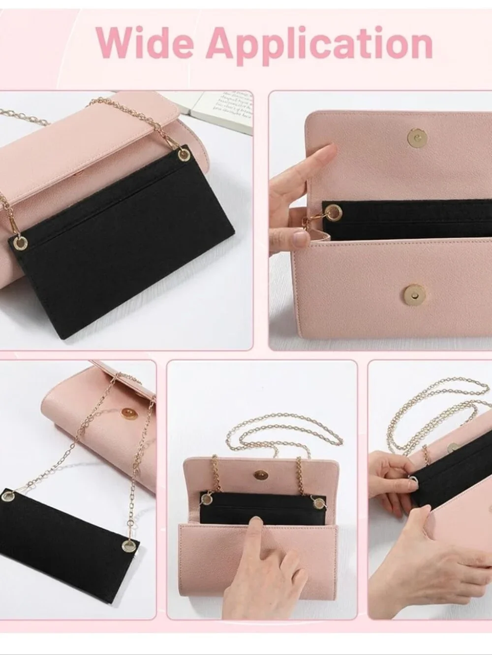 Wallet Cross-body Or Shoulder Conversion Insert - Chain NOT Included